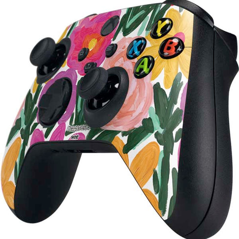 Bouffants and Broken Hearts Painterly Garden Xbox Series X Controller Skin