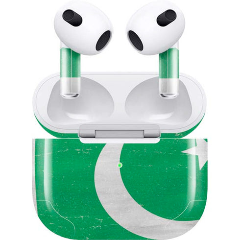 Pakistan Flag Distressed Apple AirPods (3rd Gen 2021) Skin