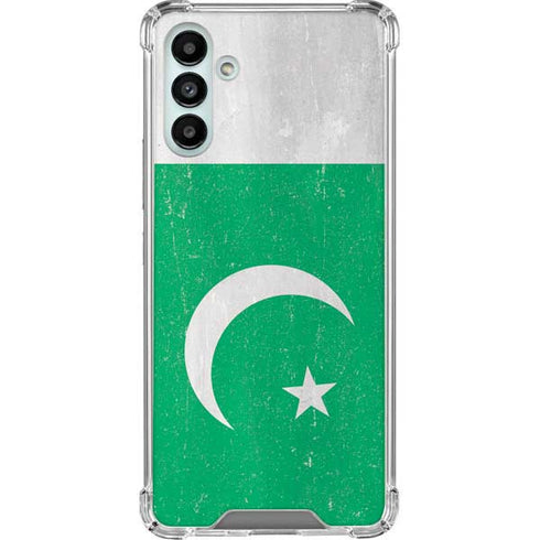 Pakistan Flag Distressed Galaxy A13 5G Clear Case