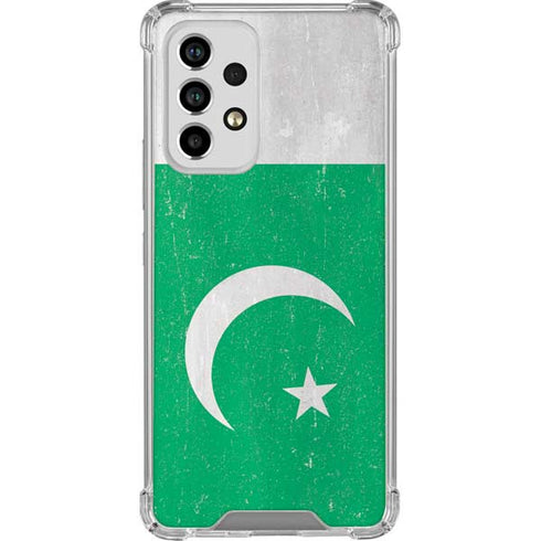 Pakistan Flag Distressed Galaxy A33 5G Clear Case