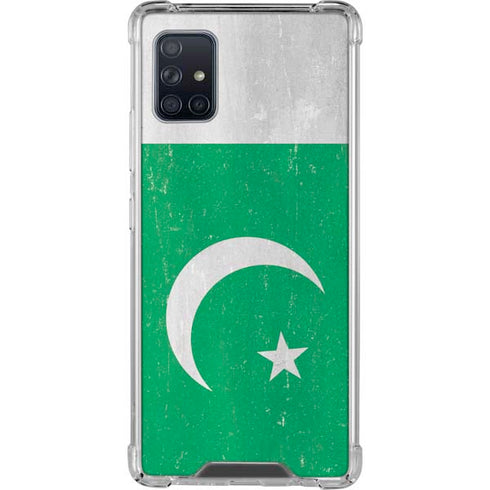 Pakistan Flag Distressed Galaxy A51 5G Clear Case
