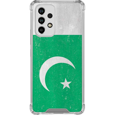Pakistan Flag Distressed Galaxy A53 5G Clear Case