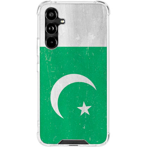 Pakistan Flag Distressed Galaxy A54 5G Clear Case