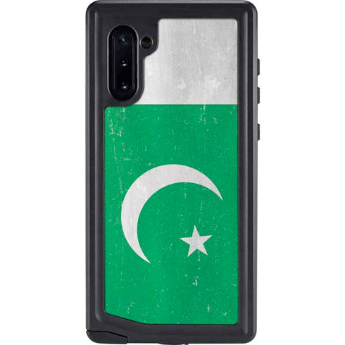 Pakistan Flag Distressed Galaxy Note 10 Waterproof Case
