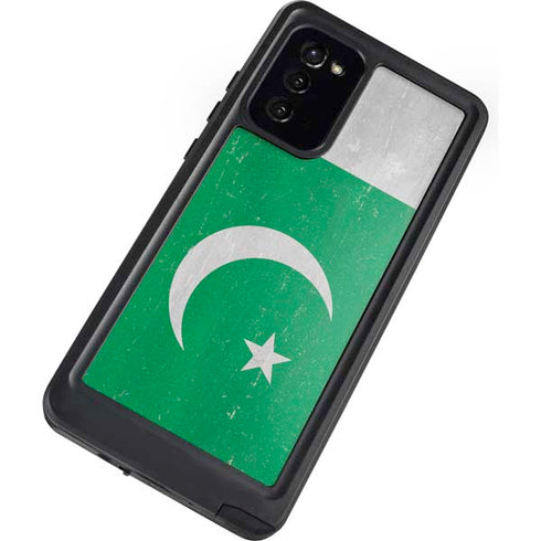 Pakistan Flag Distressed Galaxy Note20 5G Waterproof Case