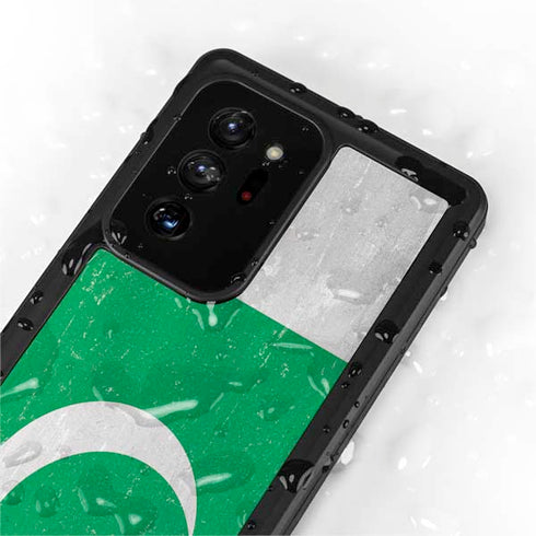 Pakistan Flag Distressed Galaxy Note20 Ultra 5G Waterproof Case