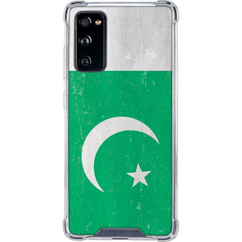 Pakistan Flag Distressed Galaxy S20 FE Clear Case
