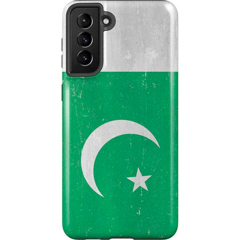 Pakistan Flag Distressed Galaxy S21 Plus 5G Pro Case
