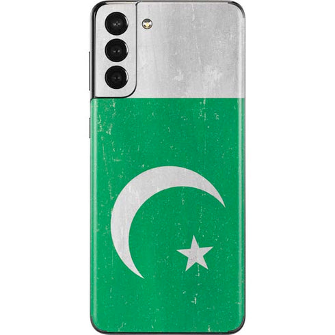 Pakistan Flag Distressed Galaxy S21 Plus 5G Skin