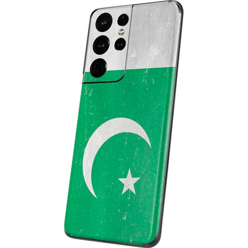 Pakistan Flag Distressed Galaxy S21 Ultra 5G Skin