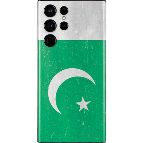 Pakistan Flag Distressed Galaxy S22 Ultra Skin