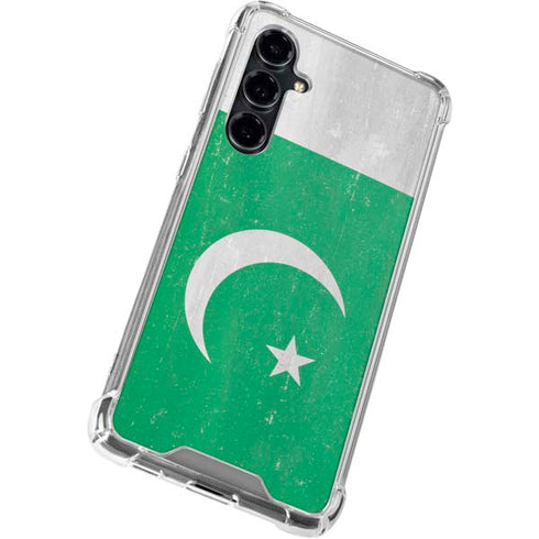 Pakistan Flag Distressed Galaxy S23 FE Clear Case