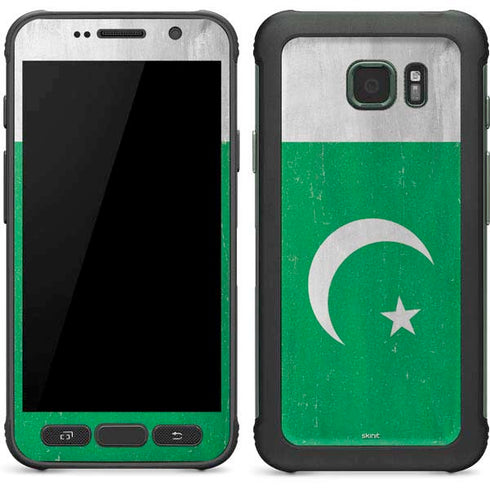 Pakistan Flag Distressed Galaxy S7 Active Skin