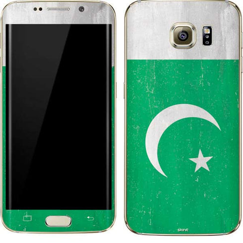Pakistan Flag Distressed Galaxy S7 Edge Skin