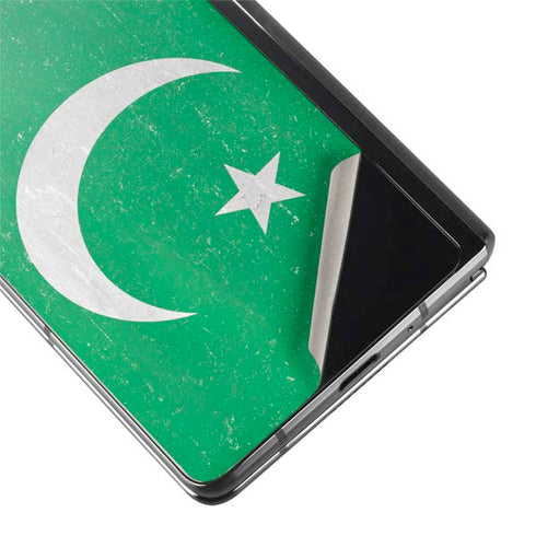 Pakistan Flag Distressed Galaxy Z Fold2 5G Skin