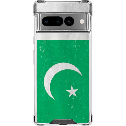 Pakistan Flag Distressed Google Pixel 7 Pro Clear Case