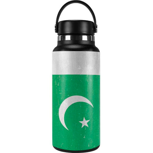 Pakistan Flag Distressed Hydro Flask 32oz Wide Mouth Skin