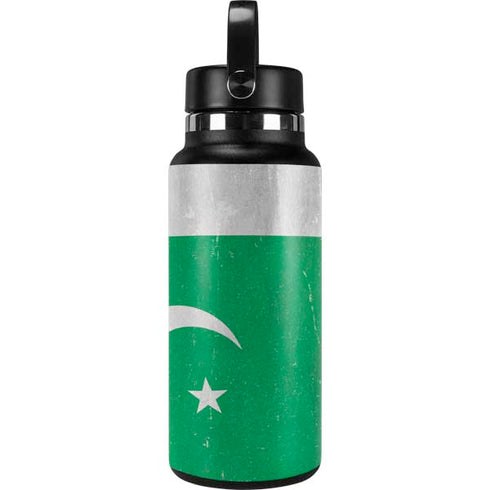 Pakistan Flag Distressed Hydro Flask 32oz Wide Mouth Skin