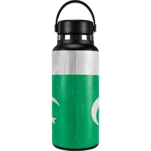 Pakistan Flag Distressed Hydro Flask 32oz Wide Mouth Skin