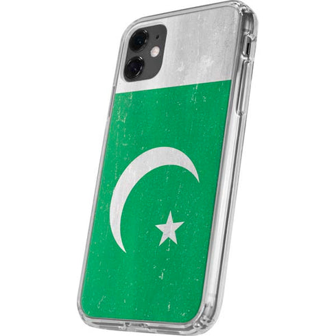 Pakistan Flag Distressed iPhone 11 Clear Case