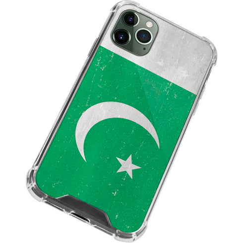 Pakistan Flag Distressed iPhone 12 Pro Clear Case