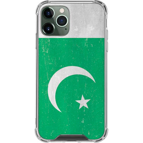 Pakistan Flag Distressed iPhone 12 Pro Max Clear Case