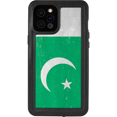 Pakistan Flag Distressed iPhone 12 Pro Max Waterproof Case