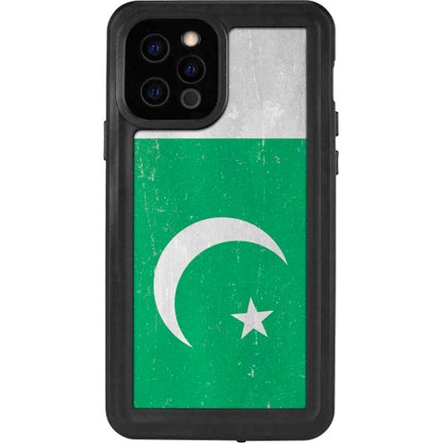 Pakistan Flag Distressed iPhone 12 Pro Waterproof Case