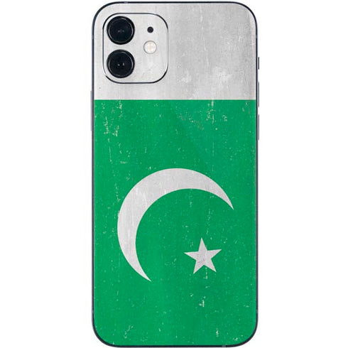 Pakistan Flag Distressed iPhone 12 Skin