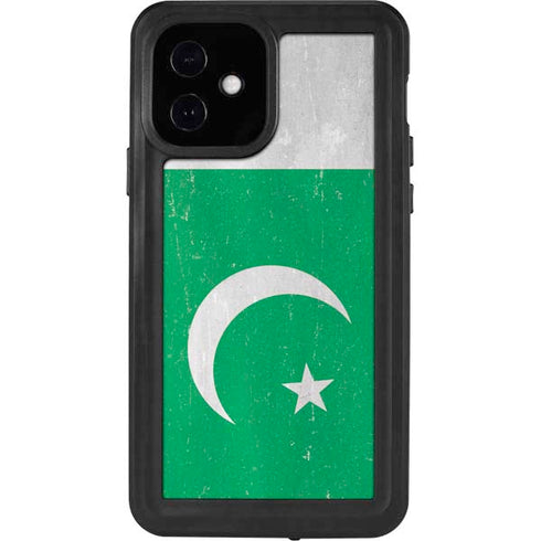 Pakistan Flag Distressed iPhone 12 Waterproof Case