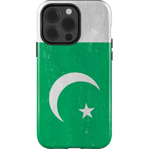 Pakistan Flag Distressed iPhone 13 Pro Impact Case