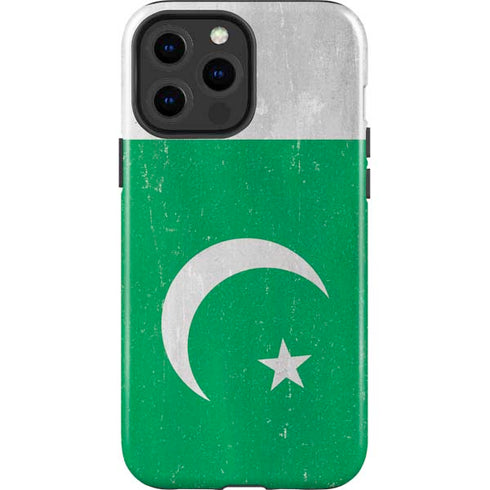 Pakistan Flag Distressed iPhone 13 Pro Max Impact Case