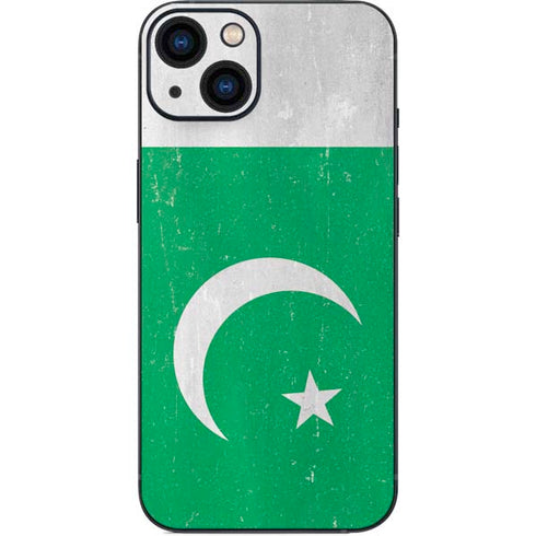 Pakistan Flag Distressed iPhone 13 Skin