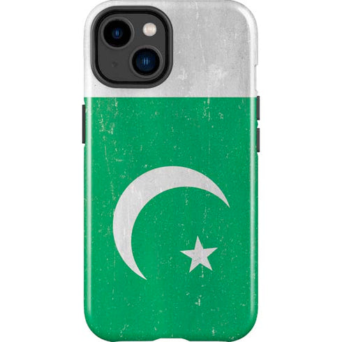 Pakistan Flag Distressed iPhone 14 Plus Impact Case