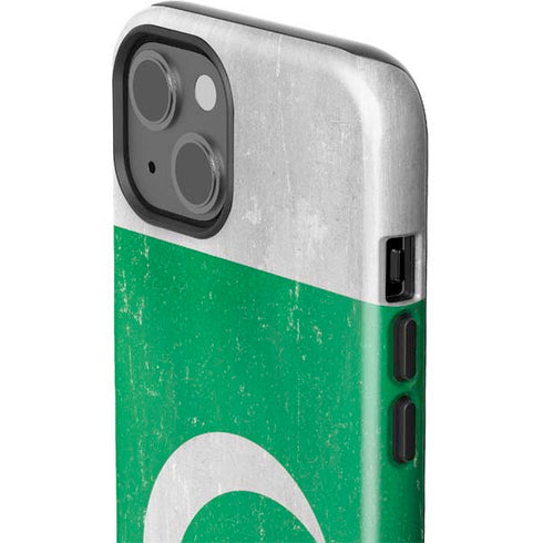 Pakistan Flag Distressed iPhone 15 Plus Impact Case
