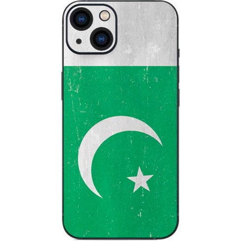 Pakistan Flag Distressed iPhone 15 Plus Skin