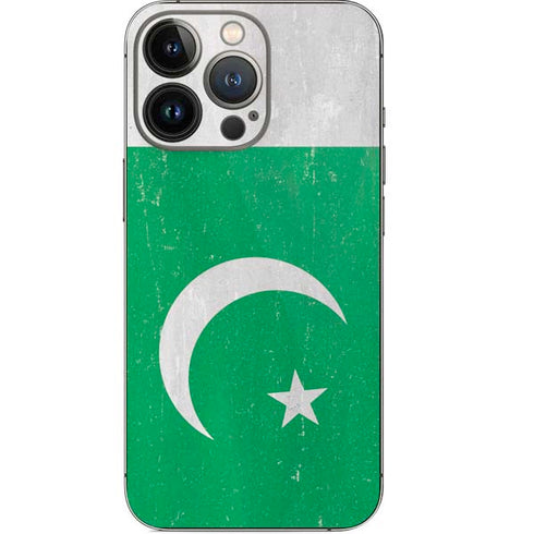 Pakistan Flag Distressed iPhone 14 Pro Skin