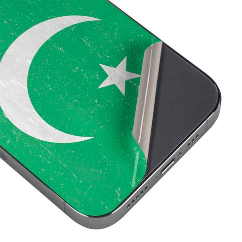 Pakistan Flag Distressed iPhone 14 Pro Skin