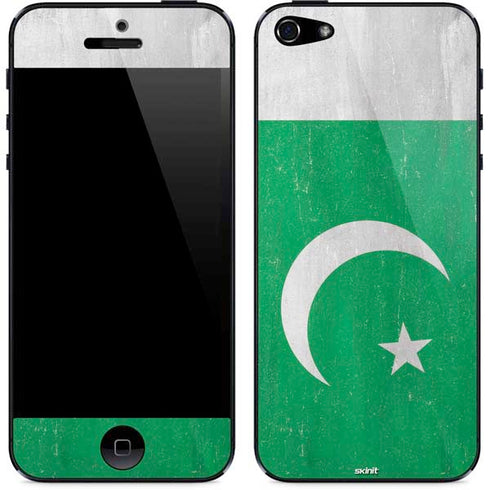 Pakistan Flag Distressed iPhone 5/5s/5SE Skin
