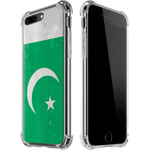 Pakistan Flag Distressed iPhone 7/8 Plus Clear Case
