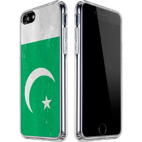 Pakistan Flag Distressed iPhone SE (2nd & 3rd Gen) Clear Case