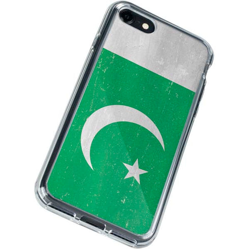 Pakistan Flag Distressed iPhone SE (2nd & 3rd Gen) Clear Case