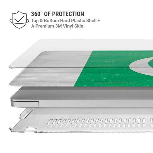 Pakistan Flag Distressed MacBook Pro 13in (2020) Case plus Skin