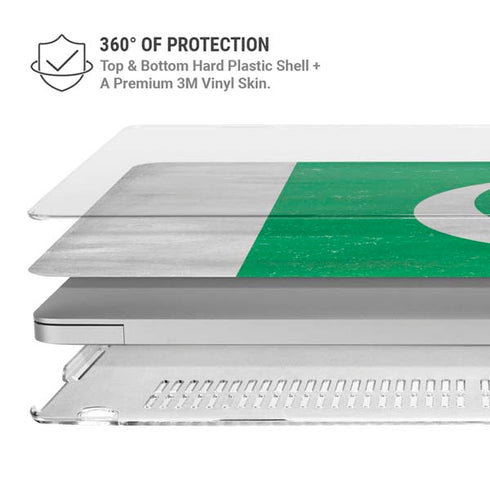 Pakistan Flag Distressed MacBook Pro 15in (2016-19) Case plus Skin