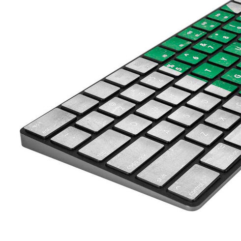 Pakistan Flag Distressed Magic Keyboard with Numeric Keypad Skin