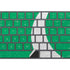 Pakistan Flag Distressed Magic Keyboard with Numeric Keypad Skin