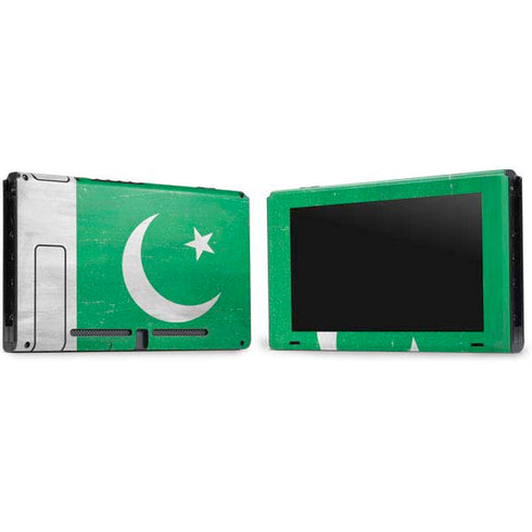 Pakistan Flag Distressed Nintendo Switch Bundle Skin