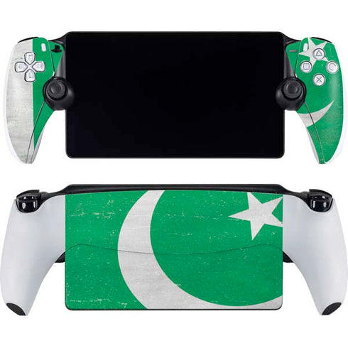 Pakistan Flag Distressed PlayStation Portal Remote Player Skin