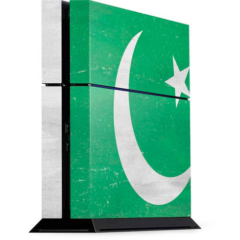 Pakistan Flag Distressed PS4 Console Skin