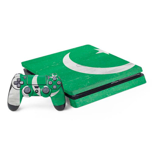 Pakistan Flag Distressed PS4 Slim Bundle Skin
